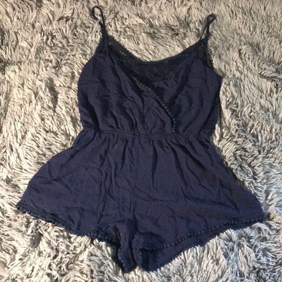 Navy Blue Romper - Picture 1 of 5